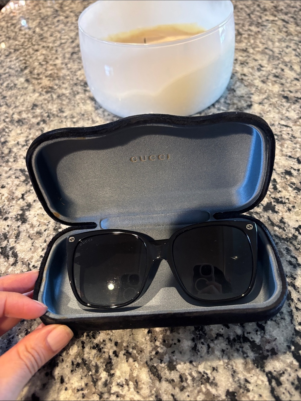 Gucci Black Oversized Square Sunglasses